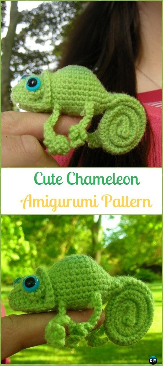 Crochet Chameleon Amigurumi Softies Toy Patterns