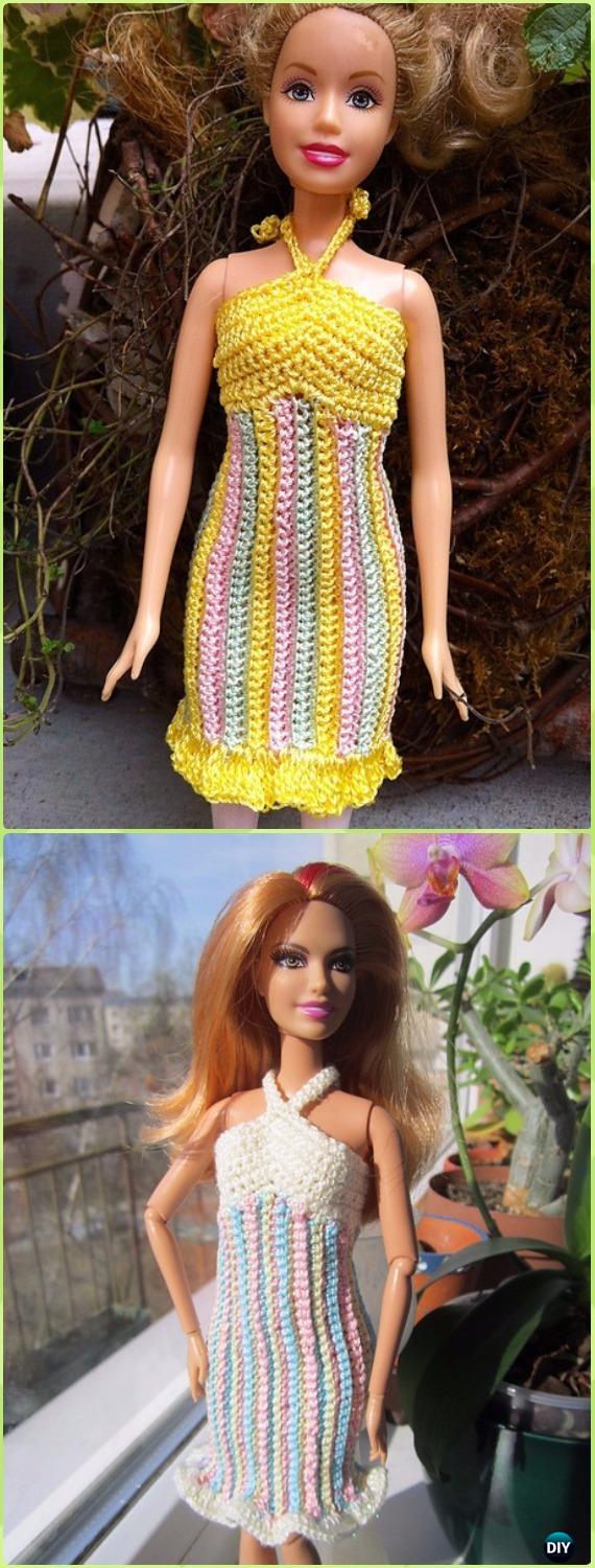 Häkeln Sie Kleidung für Barbie-Modepuppen mit kostenlosen Mustern