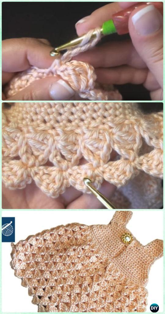 Crochet Baby Abigail Lace Dress Free Pattern [Video] - Crochet Girls Dress Free Patterns