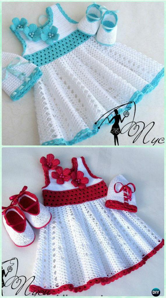 Crochet Pusey Lace Dress Free Pattern - Crochet Girls Dress Free Patterns