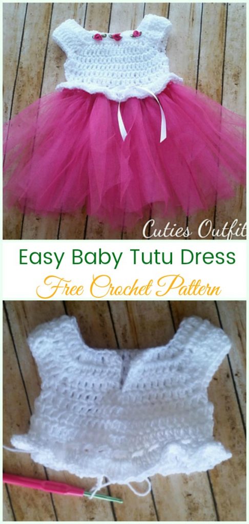 Easy Crochet Baby Tutu Dress Free Patterns - #Crochet Girls #Dress Free Patterns