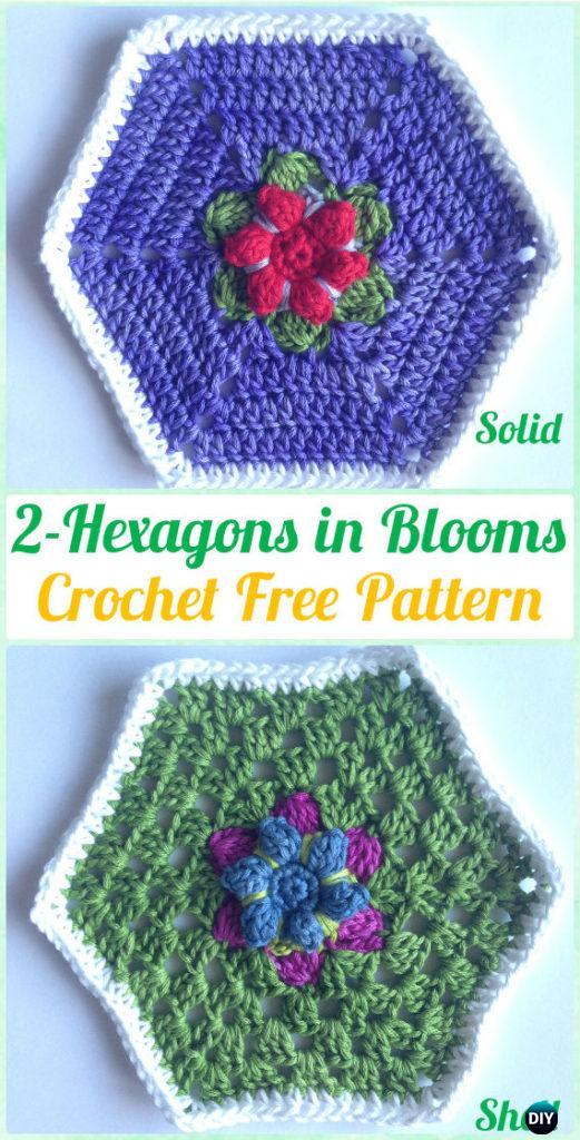 Crochet Hexagon Motif Free Patterns Instructions