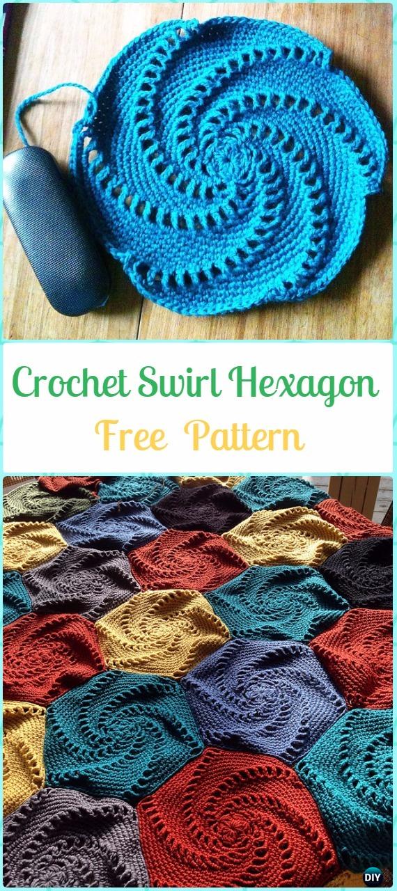 Crochet Hexagon Motif Free Patterns & Instructions