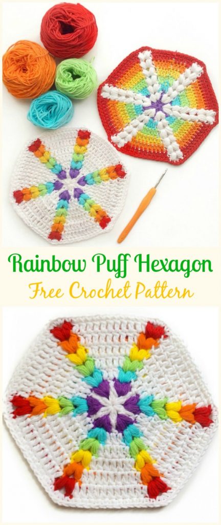 Crochet Hexagon Motif Free Patterns Instructions