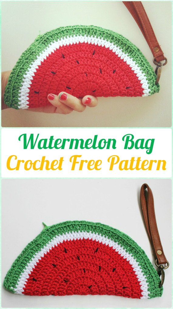 Watermelon crochet bag