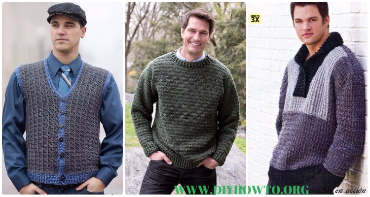 Sale > crochet man sweater > in stock