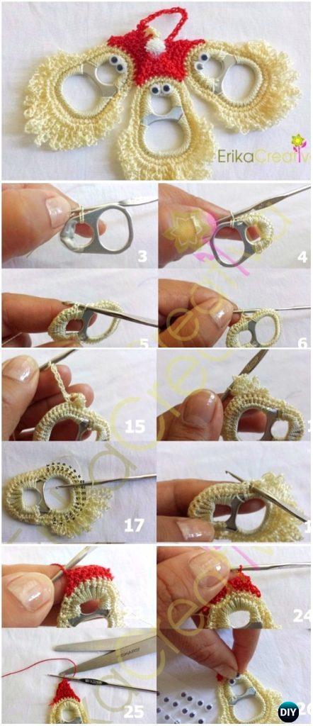 Crochet Pop Tab Christmas Ornament Free Patterns