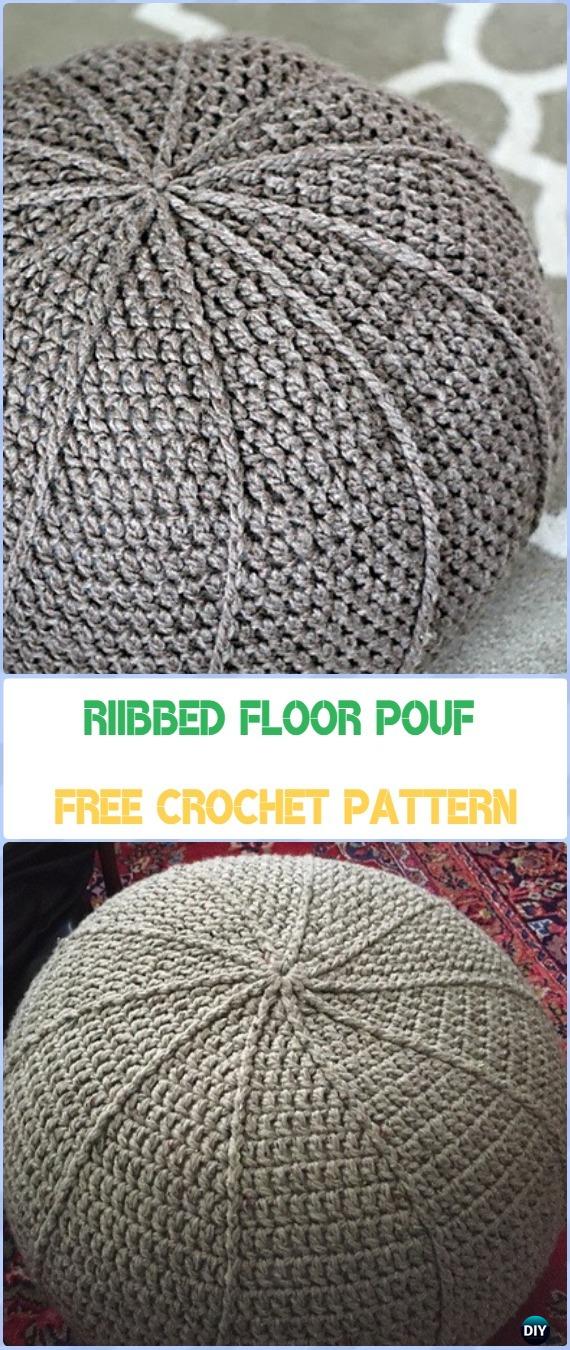 Crochet Floor Pouf Free Pattern Crochet Poufs Ottoman Free