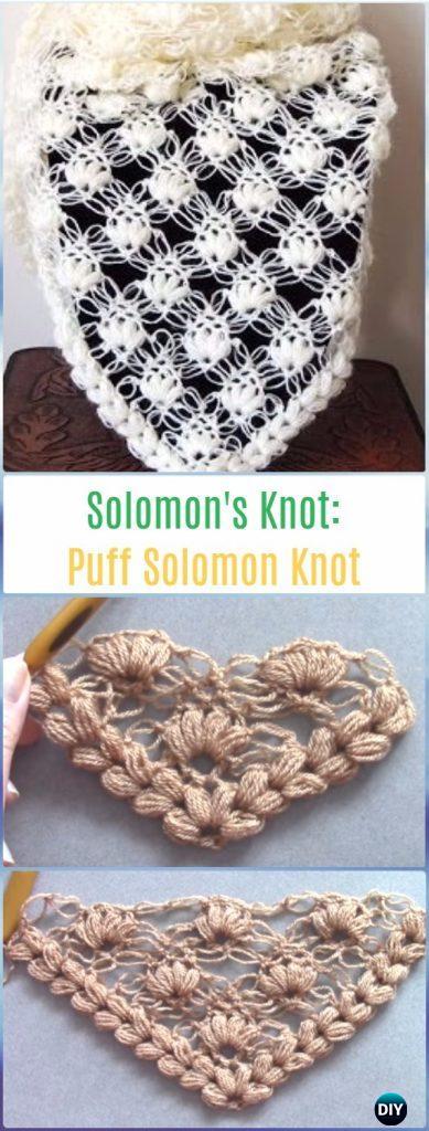 Crochet Solomon Knot Stitch Patterns and Variation