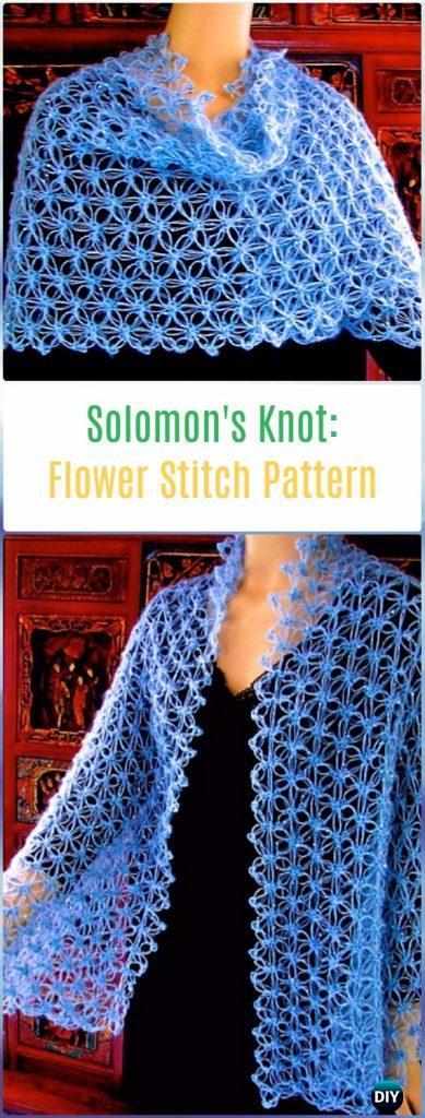 Crochet Solomon Knot Stitch Patterns and Variation