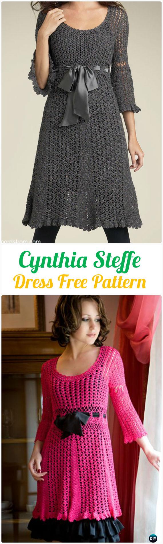 Crochet Women Dress Free Patterns & Instructions