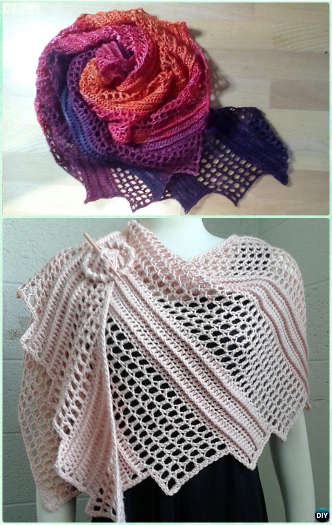 Crochet Women Shawl Outwear Free Patterns Instructions