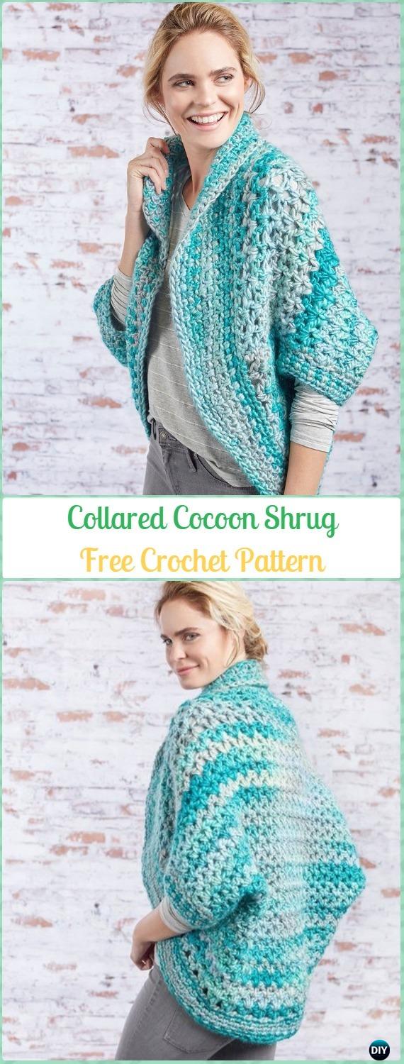 Crochet Women Shrug Cardigan Free Patterns Tutorials