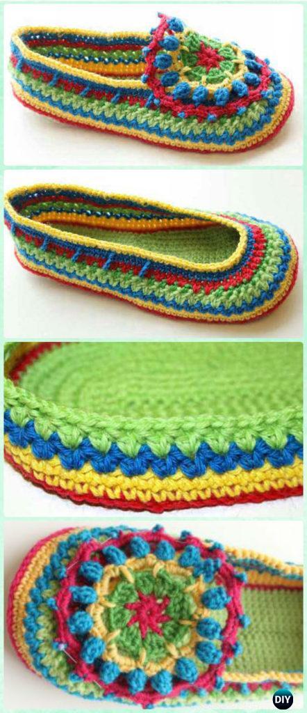 Crochet Women Slippers Free Patterns DIY Instructions