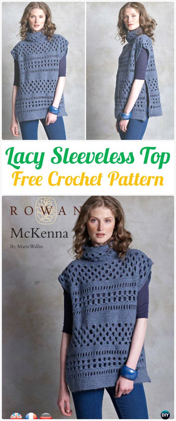 Crochet Women Pullover Sweater Free Patterns [Tops & Tunics]