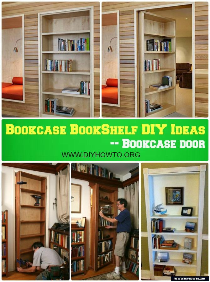 Bookcase Bookshelf Diy Ideas Free Plan, Bookcase Door Design Plans Free