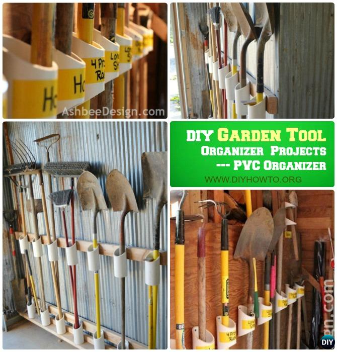 Garden Tool Organizer Storage Diy Ideas, Garden Tool Hangers Diy