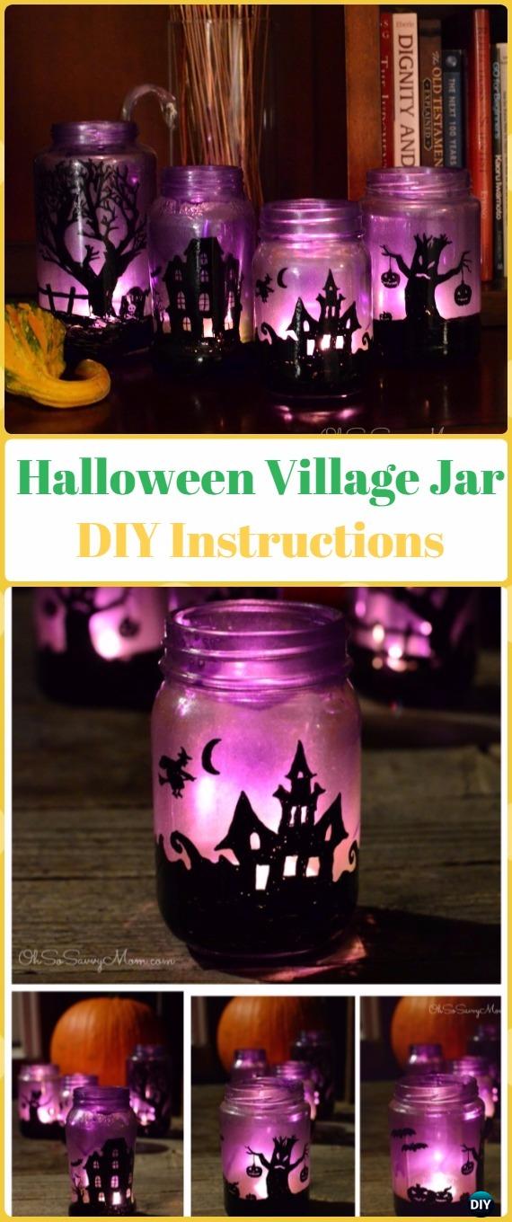 DIY Halloween Mason Jar Craft Projects & Tutorials