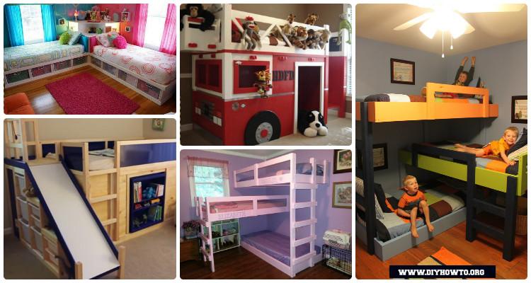 Diy Kids Bunk Bed Free Plans Picture, Diy Bunk Bed With Desk Plans Free