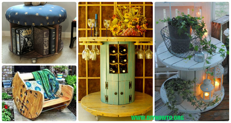 DIY Recycled Wood Cable Spool Furniture Ideas, Projects & Instructions