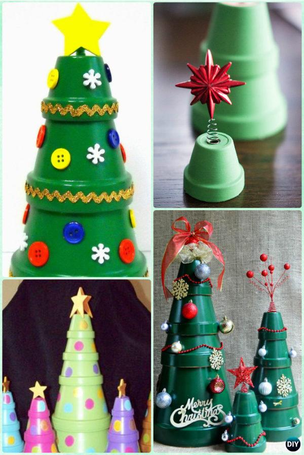 DIY Terra Cotta Clay Pot Christmas Craft Ideas Holiday Decoration