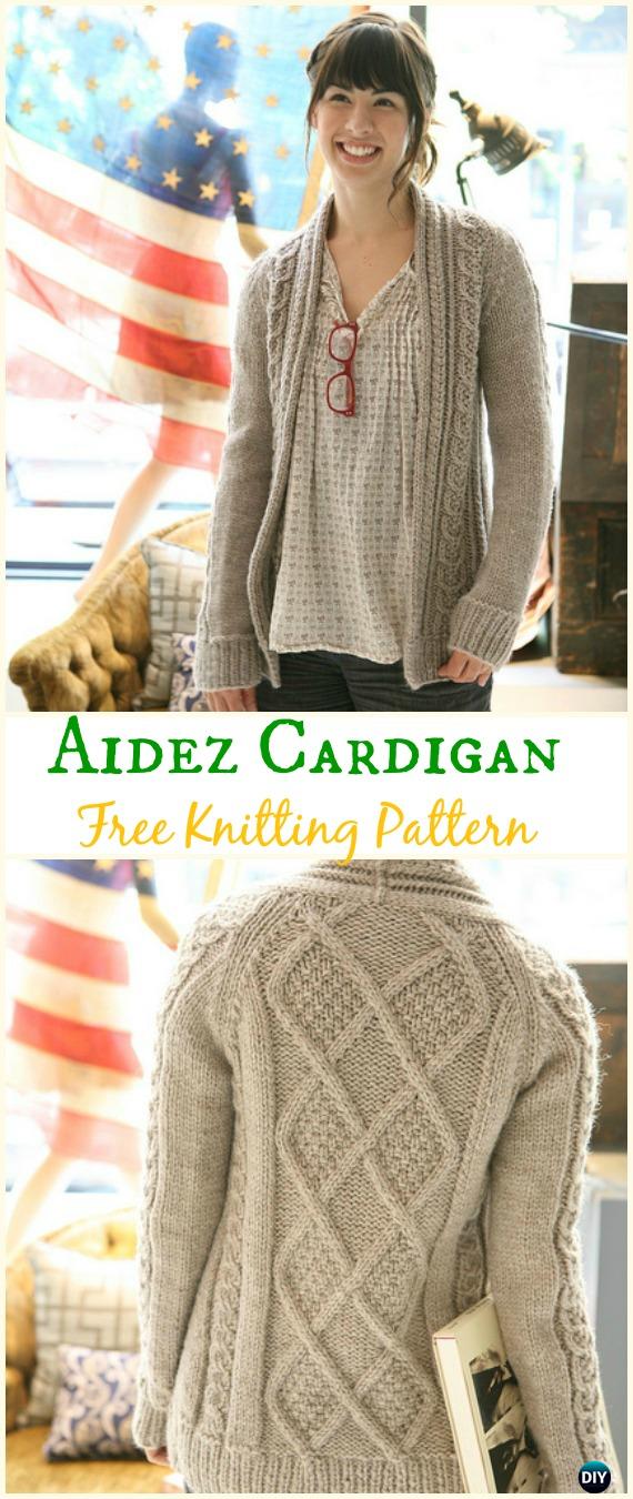 Knit Women Cardigan Sweater Coat Patrones gratis