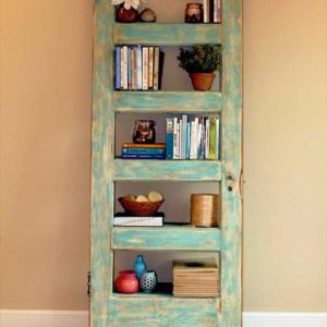 Turn Old Door Into Book Shelf