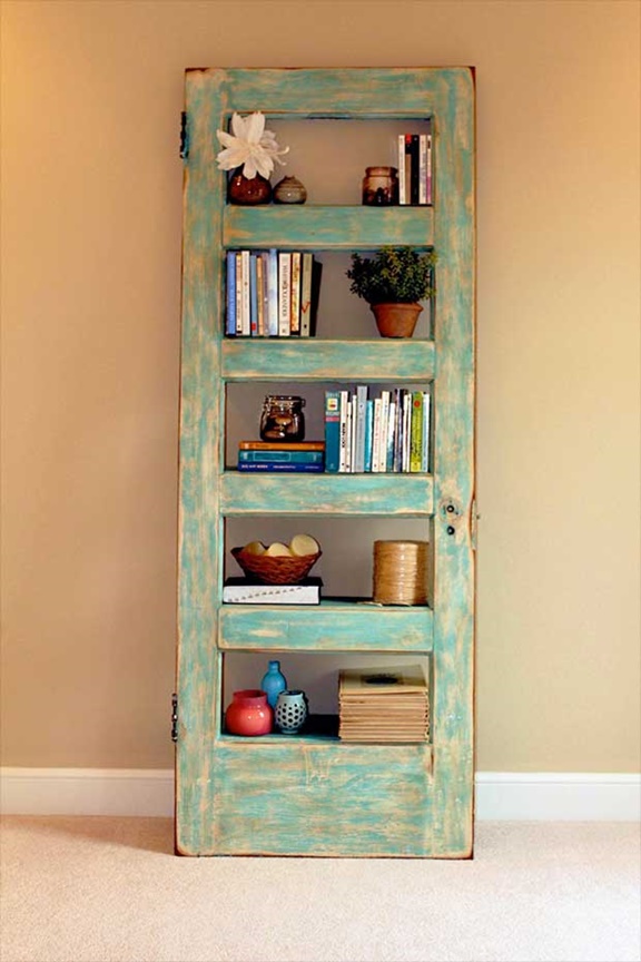 unexpected ways to re-purpose old doors into new furniture