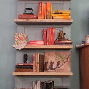 Turn Old Door Into Book Shelf
